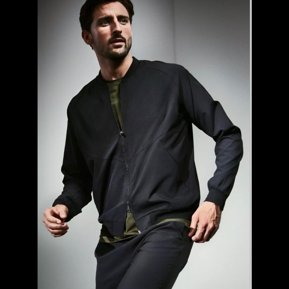 NWT CASALL BOMBER SPORTSWEAR JACKET FULL ZIP SIDE POCKETS W/HIDDEN ZIPPERS SZ L